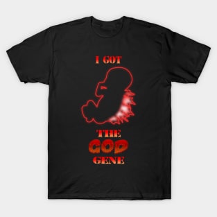 I Got the GOD Gene - Godzilla Dorsal Fetus - Red T-Shirt